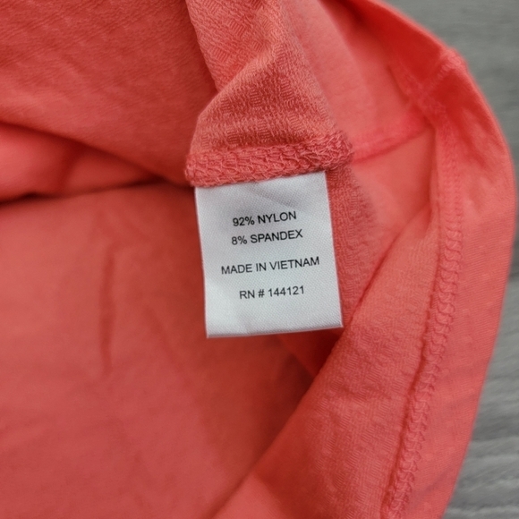 Bette & Court Orange Top Hoodie M Pullover Adjustable Zip Pockets Golfing Active - Picture 6 of 13